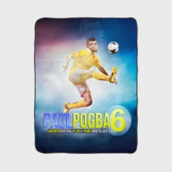 Paul Pogba Juventus Soccer Player Fleece Blanket 1