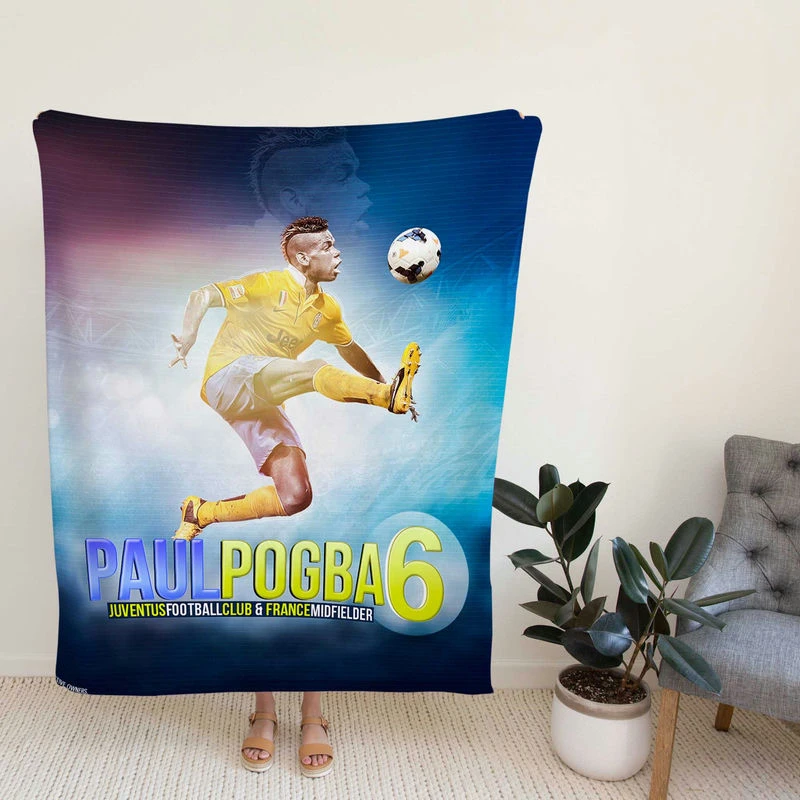 Paul Pogba Juventus Soccer Player Fleece Blanket