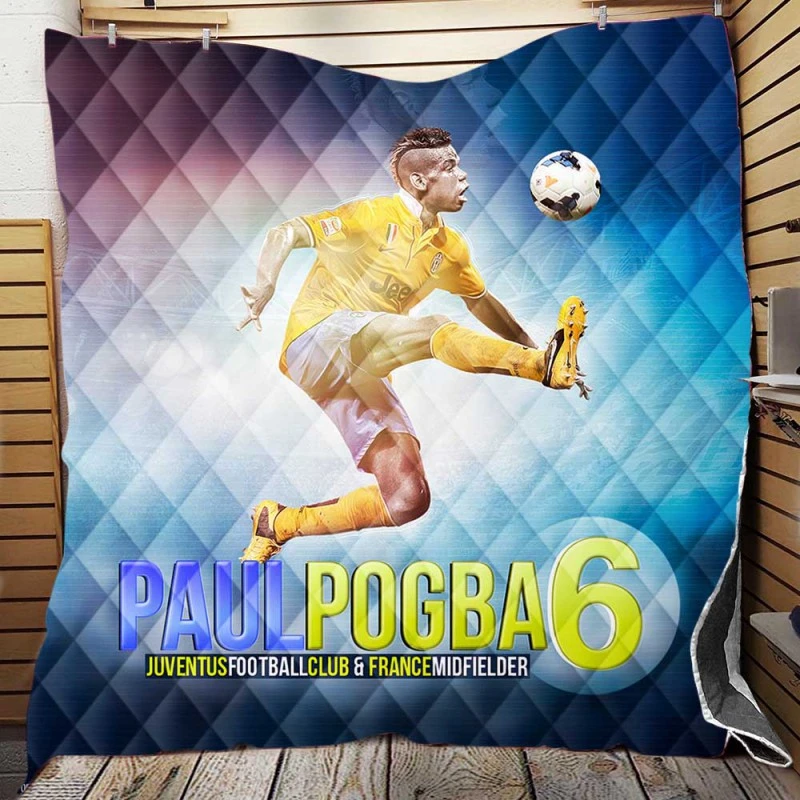 Paul Pogba Juventus Soccer Player Quilt Blanket