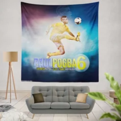 Paul Pogba Juventus Soccer Player Tapestry