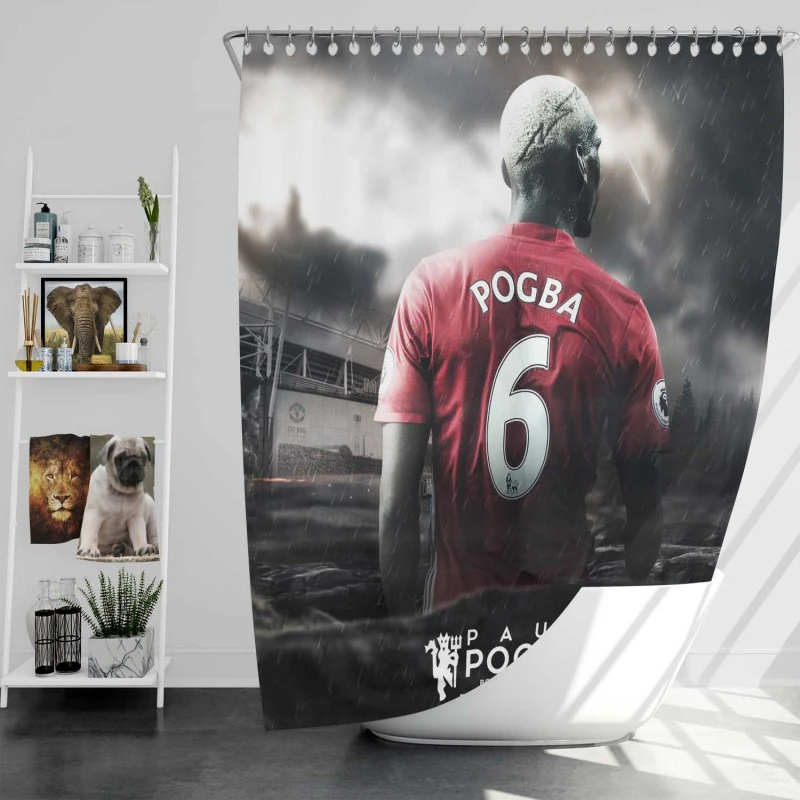 Paul Pogba Quick United Sports Player Shower Curtain