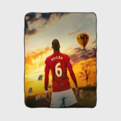 Paul Pogba Ready Premier League Footballer Player Fleece Blanket 1