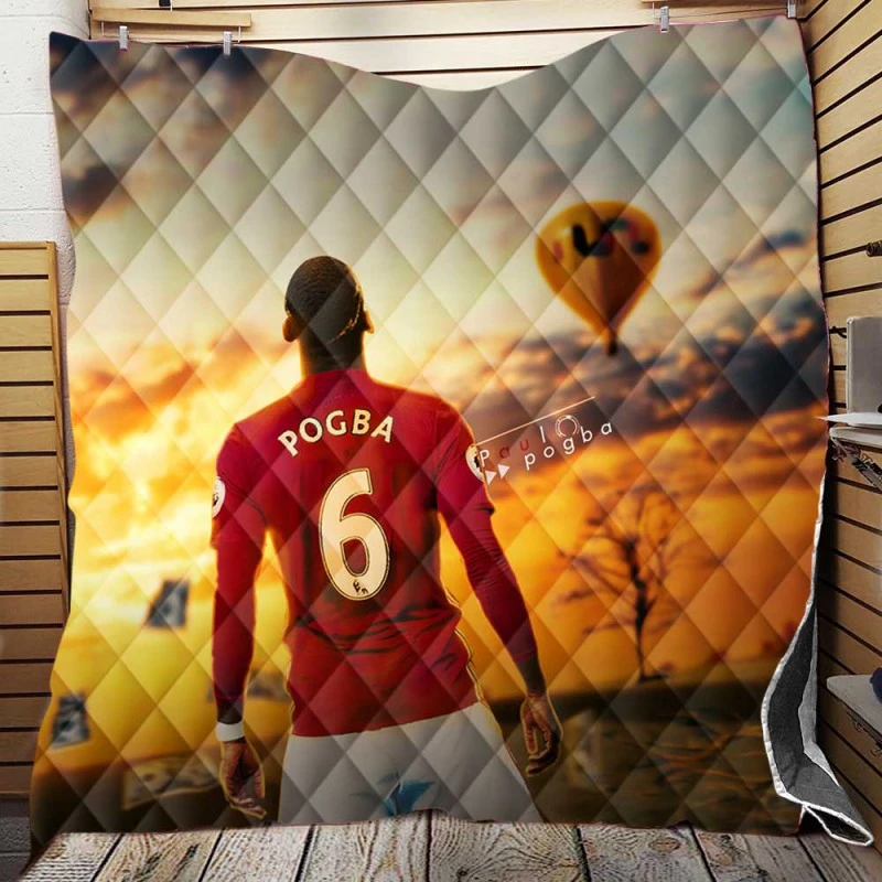 Paul Pogba Ready Premier League Footballer Player Quilt Blanket