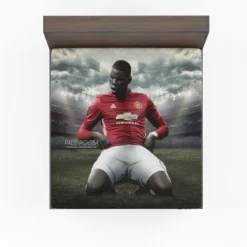 Paul Pogba Spirited Soccer Player Fitted Sheet