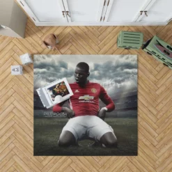 Paul Pogba Spirited Soccer Player Rug