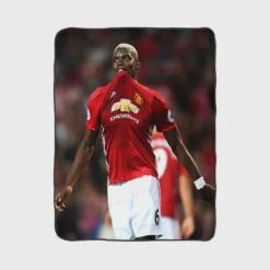 Paul Pogba Spright Man United Football Player Fleece Blanket 1