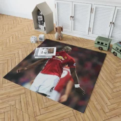 Paul Pogba Spright Man United Football Player Rug 1