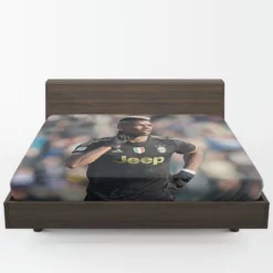 Paul Pogba confident Juve Soccer Player Fitted Sheet 1