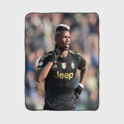 Paul Pogba confident Juve Soccer Player Fleece Blanket 1