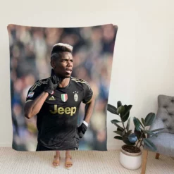 Paul Pogba confident Juve Soccer Player Fleece Blanket