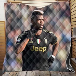 Paul Pogba confident Juve Soccer Player Quilt Blanket