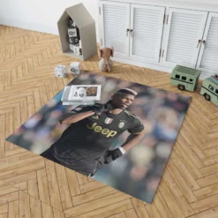 Paul Pogba confident Juve Soccer Player Rug 1