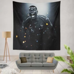 Paul Pogba elite French sports Player Tapestry
