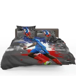 Paul Pogba encouraging French Football Player Bedding Set