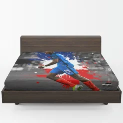 Paul Pogba encouraging French Football Player Fitted Sheet 1