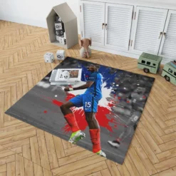 Paul Pogba encouraging French Football Player Rug 1