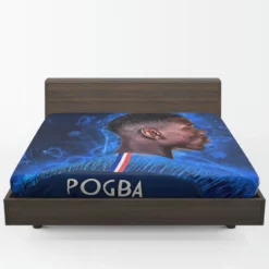 Paul Pogba enduring France Football Player Fitted Sheet 1