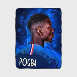 Paul Pogba enduring France Football Player Fleece Blanket 1