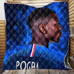 Paul Pogba enduring France Football Player Quilt Blanket
