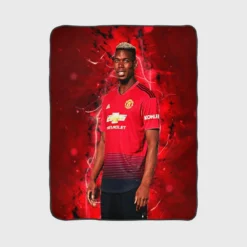 Paul Pogba euphoric United Footballer Player Fleece Blanket 1