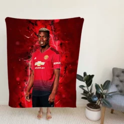 Paul Pogba euphoric United Footballer Player Fleece Blanket