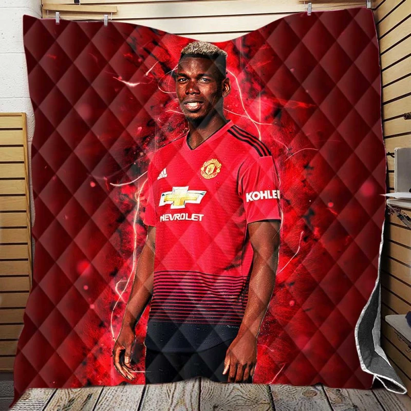 Paul Pogba euphoric United Footballer Player Quilt Blanket