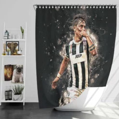 Paulo Bruno Dybala Juventus Star Soccer Player Shower Curtain