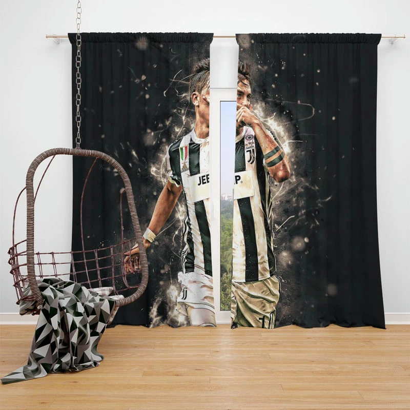 Paulo Bruno Dybala Juventus Star Soccer Player Window Curtain