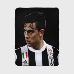 Paulo Bruno Dybala capable Soccer Player Fleece Blanket 1