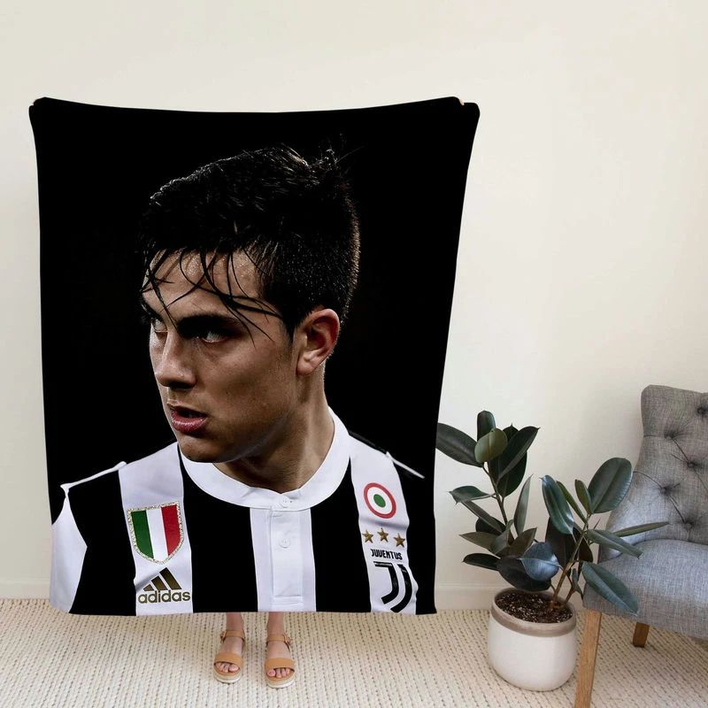 Paulo Bruno Dybala capable Soccer Player Fleece Blanket