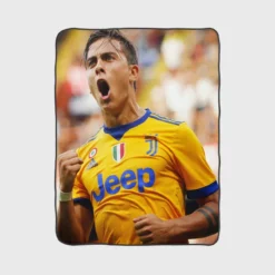 Paulo Bruno Dybala enthusiastic sports Player Fleece Blanket 1