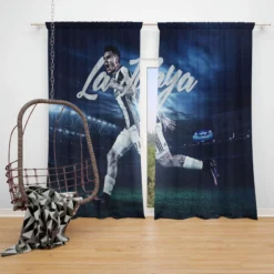 Paulo Bruno Dybala fast Football Player Window Curtain