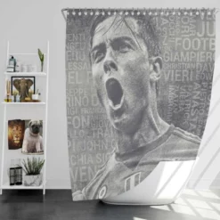 Paulo Bruno Dybala gifted Football Player Shower Curtain