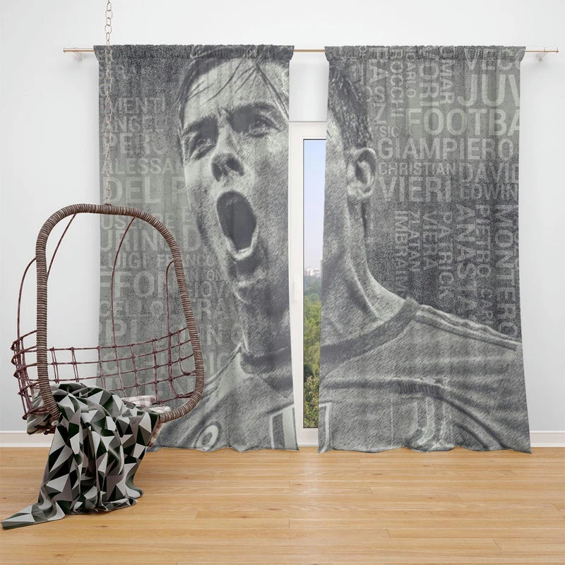 Paulo Bruno Dybala gifted Football Player Window Curtain