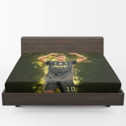 Paulo Bruno Dybala mercurial Juve Soccer Player Fitted Sheet 1