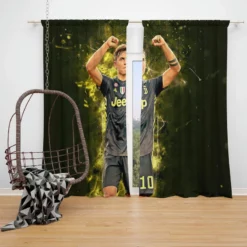 Paulo Bruno Dybala mercurial Juve Soccer Player Window Curtain