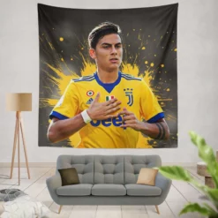 Paulo Bruno Dybala sharp Juve Football Player Tapestry