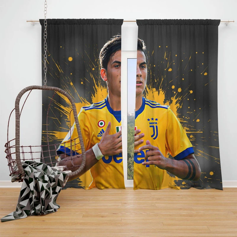 Paulo Bruno Dybala sharp Juve Football Player Window Curtain