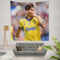 Paulo Bruno Dybala spright Football Player Tapestry