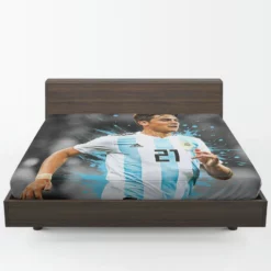 Paulo Dybala athletic Soccer Player Fitted Sheet 1