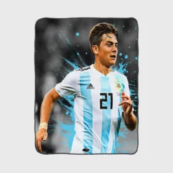 Paulo Dybala athletic Soccer Player Fleece Blanket 1