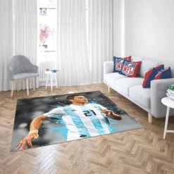 Paulo Dybala athletic Soccer Player Rug 2