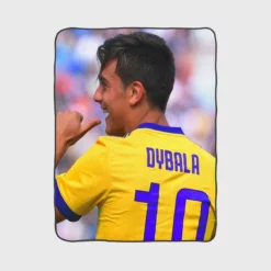 Paulo Dybala confident Soccer Player Fleece Blanket 1