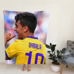 Paulo Dybala confident Soccer Player Fleece Blanket