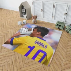 Paulo Dybala confident Soccer Player Rug 1