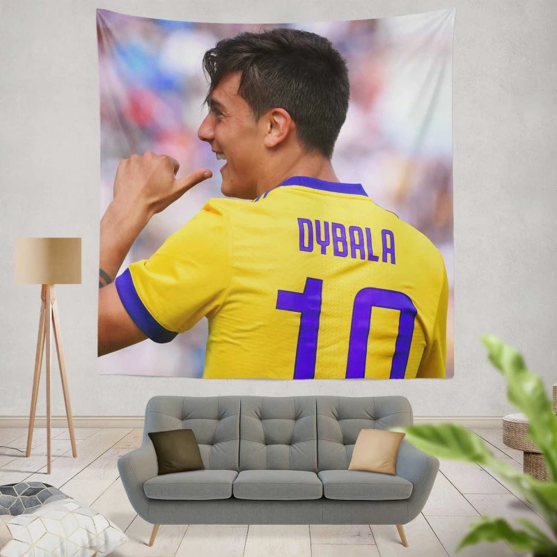 Paulo Dybala confident Soccer Player Tapestry