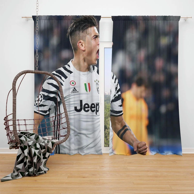 Paulo Dybala elite Juve sports Player Window Curtain