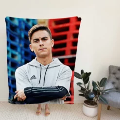 Paulo Dybala encouraging Juve Football Player Fleece Blanket