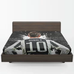 Paulo Dybala flexible Football Player Fitted Sheet 1