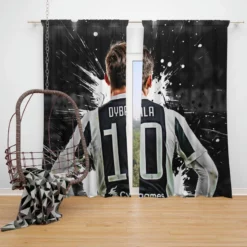 Paulo Dybala flexible Football Player Window Curtain